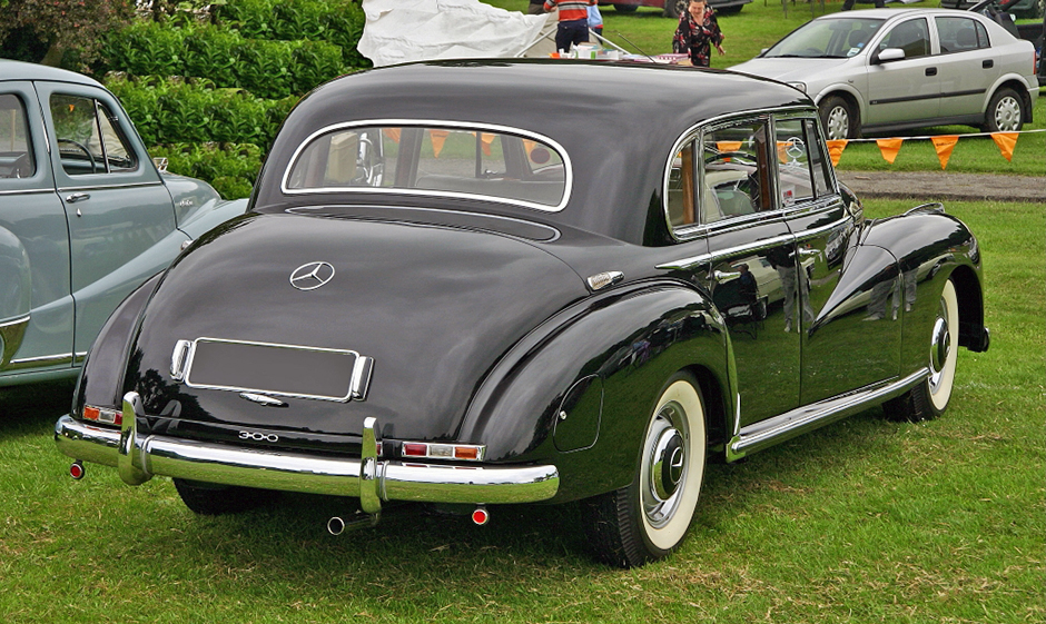 Mercedes-Benz 300b (W186). The 300b gained front quarterlights and the later 300c was given a larger rear window