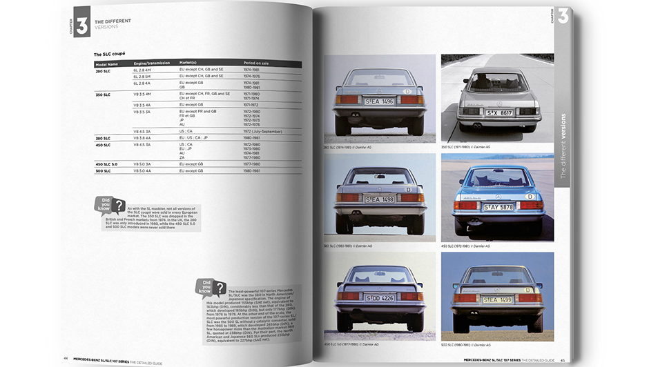 Guide Mercedes SL / SLC type 107 - Librairie Automobile SPE