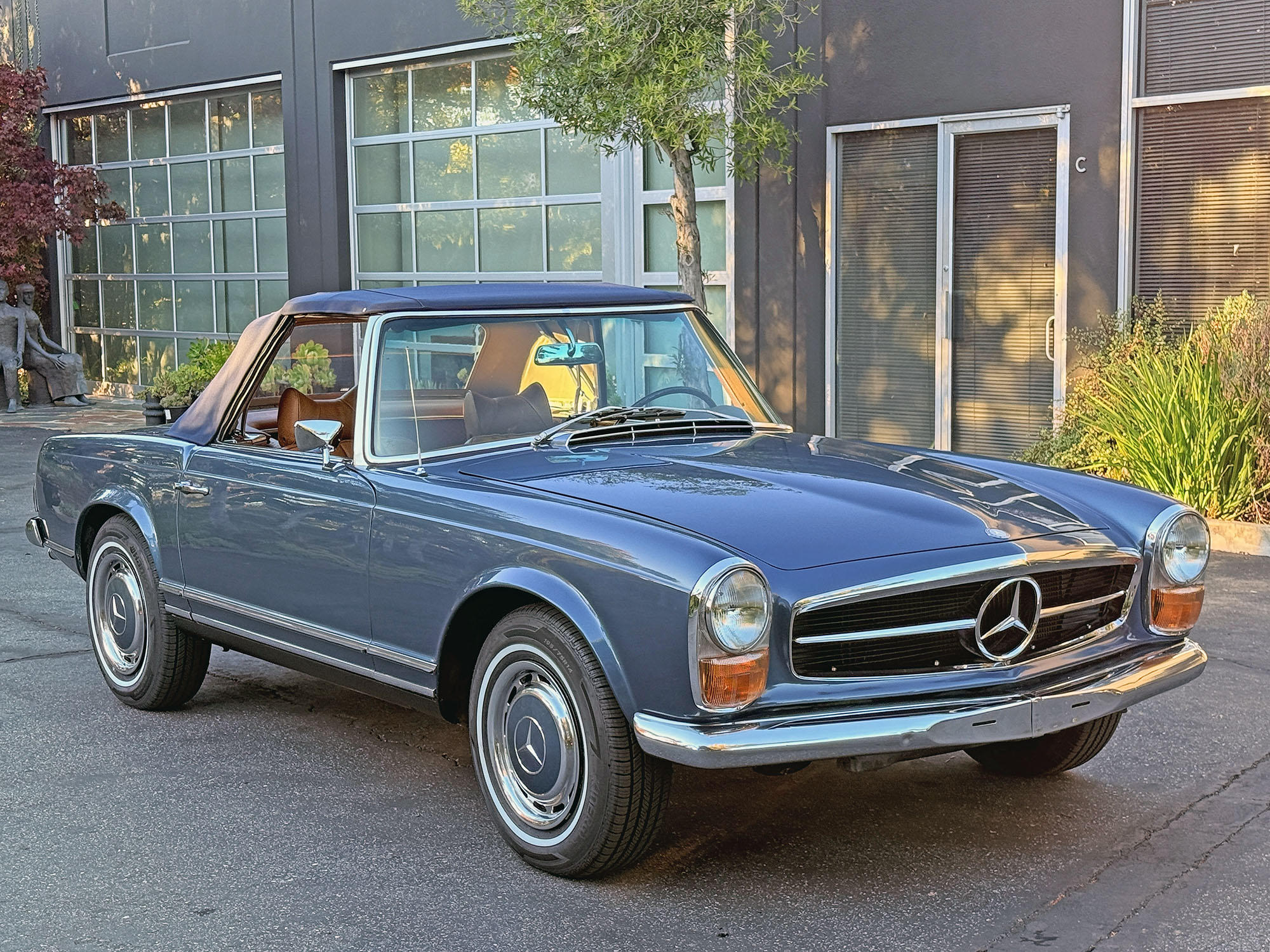 1968 280SL - Dark Blue Poly/Cognac Tex - 5-Spd - 55 Year CA  Car